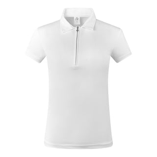 Thrive Cap Sleeve Women's Golf Polo Shirts - White