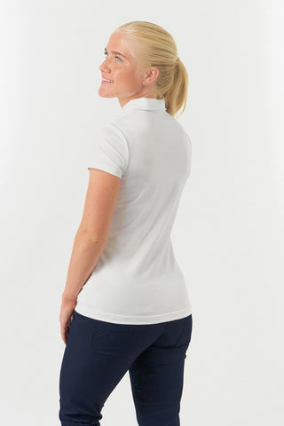 Thrive Cap Sleeve Women's Golf Polo Shirts - White