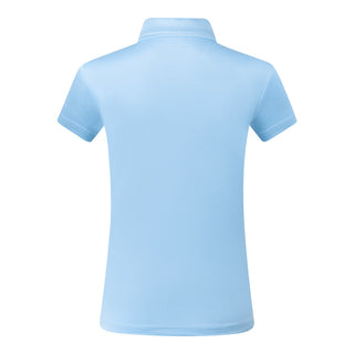Thrive Cap Sleeve Women's Golf Polo Shirts - Pale Blue