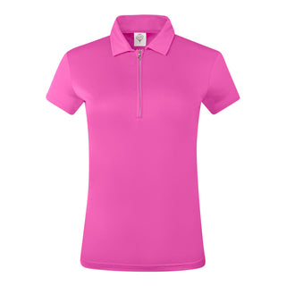 Thrive Cap Sleeve Women's Golf Polo Shirts - Azalea Pink