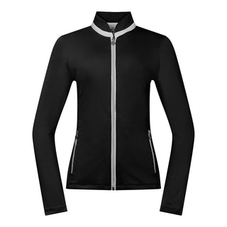 Mist Ladies Golf Full Zipped Mid Layer - Black