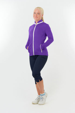 Mist Ladies Golf Mid Layer Jacket - Purple
