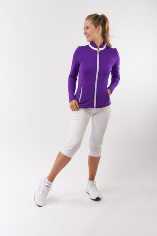 Mist Ladies Golf Mid Layer Jacket - Purple