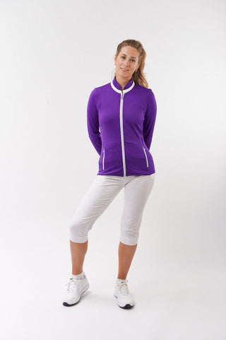 Mist Ladies Golf Mid Layer Jacket - Purple