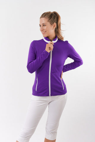 Mist Ladies Golf Mid Layer Jacket - Purple