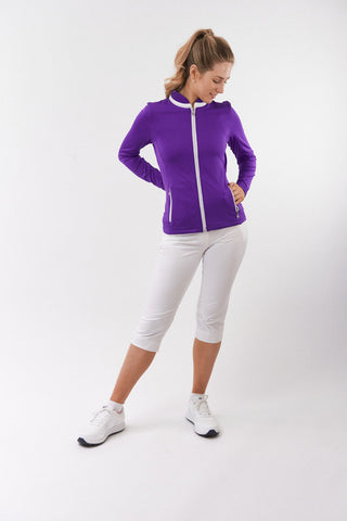Mist Ladies Golf Mid Layer Jacket - Purple