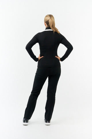 Mist Ladies Golf Full Zipped Mid Layer - Black