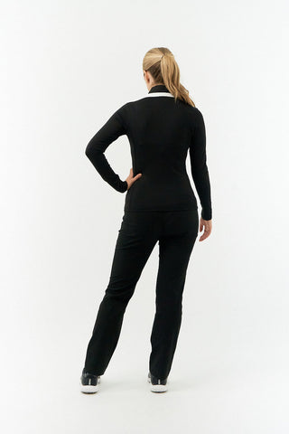 Mist Ladies Golf Full Zipped Mid Layer - Black