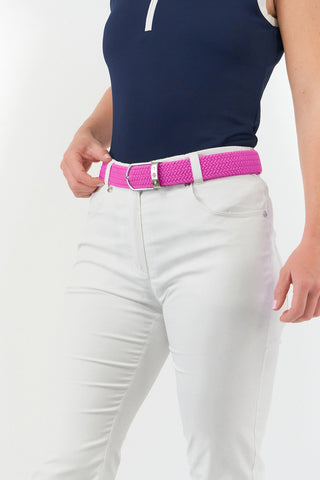 Pure Golf Stretch Webbing Ladies Golf Belt - Azalea Pink