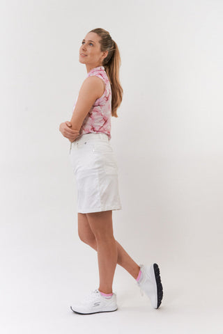 Pure Golf Ladies Lucia Sleeveless Golf Polo Shirt - Blossom