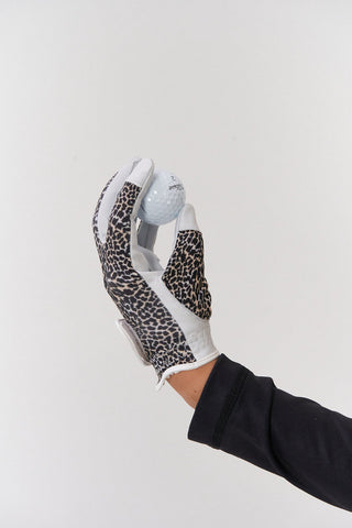 Alisa Cabretta Leather Lycra Ladies Golf Glove- Cheetah