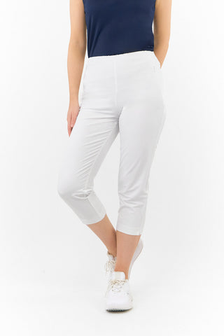 Tail Ladies Golf Allure Pull On Capri 83CM - White