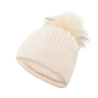 Surprizeshop Waterproof Bobble Ladies Golf Hat - Winter White