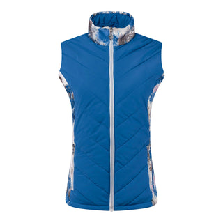 Pure Golf Amber Quilted Gilet  - Stone Canvas Collection - Vallarta Blue
