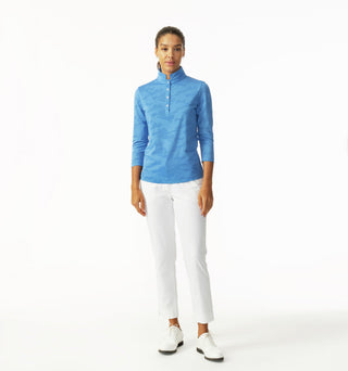 Daily Sports Jess Three Quarter Sleeve Polo Shirt - Pacific