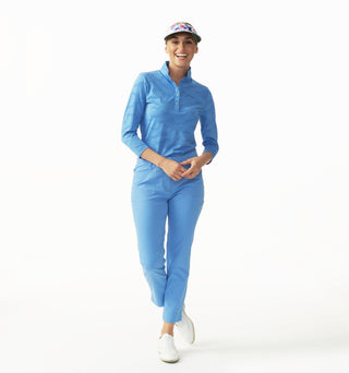 Daily Sports Jess Three Quarter Sleeve Polo Shirt - Pacific