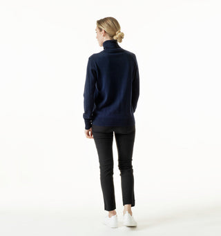 Daily Sports Trissie Long Sleeve Roll Neck Pullover - Navy