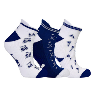 3 Pack Ladies Golf Socks- Navy