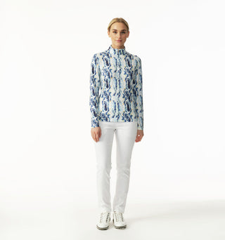 Daily Sports Marble Long Sleeve Polo Shirt - Marble