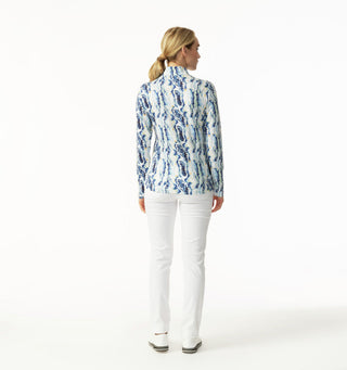 Daily Sports Marble Long Sleeve Polo Shirt - Marble