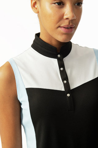 Daily Sports Mine Sleeveless Polo Shirt - Black