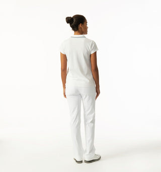Daily Sports Candy Cap Sleeve Polo Shirt - White