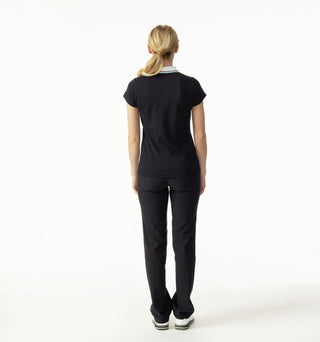 Daily Sports Candy Cap Sleeve Polo Shirt - Navy