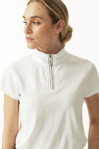 Daily Sports Kim Cap Sleeve Polo Shirt- White