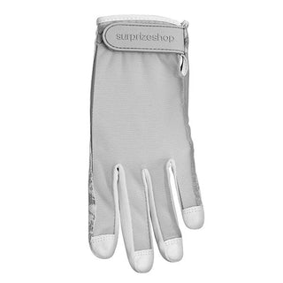 NSCO- Tan Through Synthetic Sun Gloves Floral Gripp - Grey