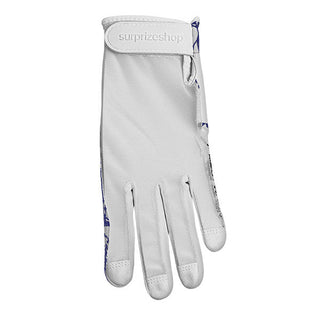 NSCO- Tan Through Synthetic Sun Gloves Floral Gripp - Navy & White