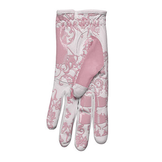 NSCO- Tan Through Synthetic Sun Gloves Floral Gripp - Pink