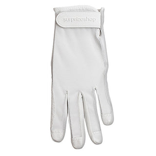 NSCO- Tan Through Synthetic Sun Gloves Floral Gripp - White