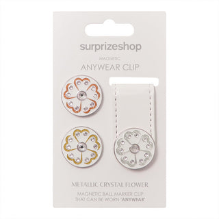 NSCO- Surprizeshop Crystal Flower Ball Markers and Anywear Clip Set