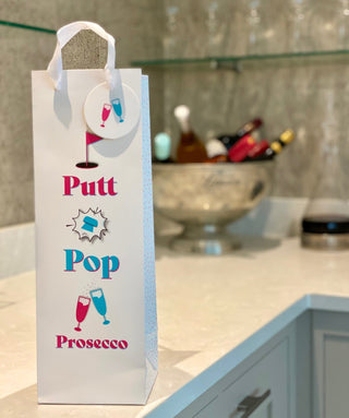 NSCO- Surprizeshop - 3 Pack Golf Themed Wine Bags - Assorted Designs