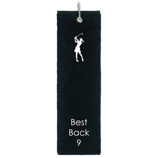 Best Back 9 Tri Fold Golf Towel Prize