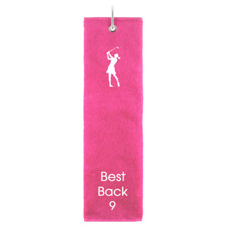 Best Back 9 Tri Fold Golf Towel Prize