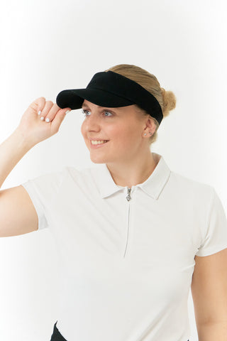 Becmoor Ladies Velcro Visor - Black