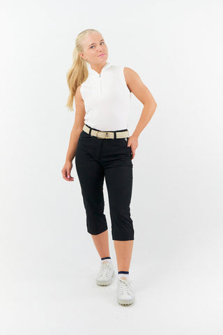 Surprizeshop Metallic Gold Stretch Webbing Women's Golf Belt