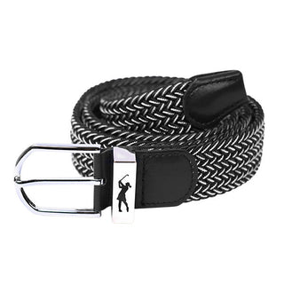 NSCO- Surprizeshop Stretch Webbing Golf Belt For Ladies - Black and White