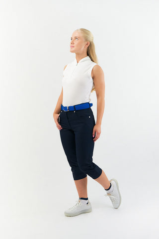 Lady Golfer Buckle Stretch Webbing Women's Golf Belt - Royal Blue