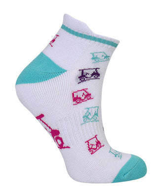NSCO- 3 Pair Pack Of Multi Coloured Ladies Golf Socks