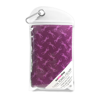 NSCO- Lady Golfer Cool Scarf & Towel - Purple