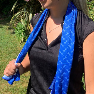 NSCO- Lady Golfer Cool Scarf & Towel - Blue