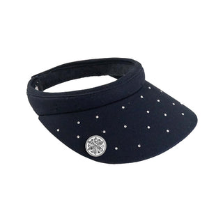 NSCO- Crystal Clip Golf Visor with Ball Marker - Navy