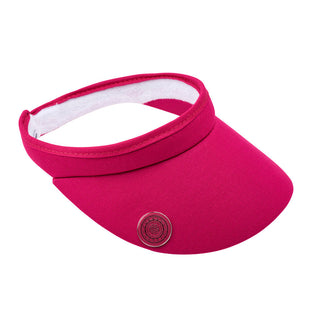 NSCO- Surprizeshop Clip Ladies Golf Visor with Ball Marker - Hot Pink