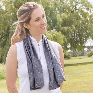 NSCO- Lady Golfer Cool Scarf & Towel - Grey