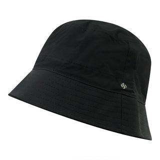 NSCO- Ladies Golf Waterproof Fleece Lined Bucket Rain Hat- Black