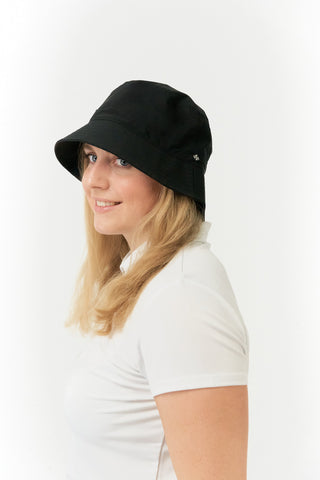 NSCO- Ladies Golf Waterproof Bucket Rain Hat- Black