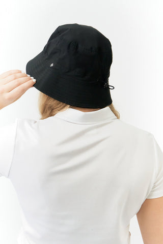 NSCO- Ladies Golf Waterproof Bucket Rain Hat- Black