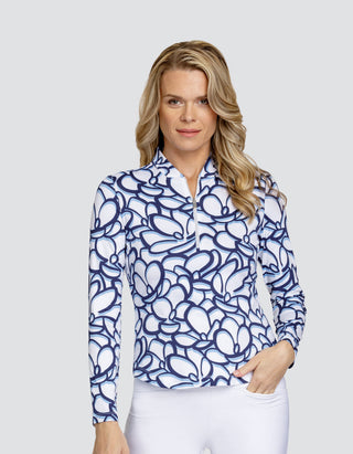 Tail Ladies Kalinda Long Sleeve Polo - Garden Escape